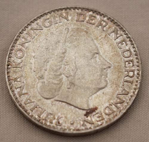 1964 Silver 1 GULDEN - Netherlands (toning on coin)