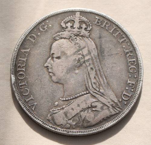 1891 VICTORIAN SILVER CROWN