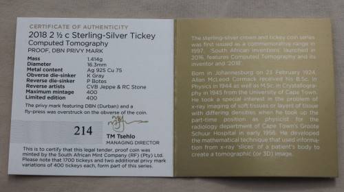 2018 Durdan Flypress Proof Tickey