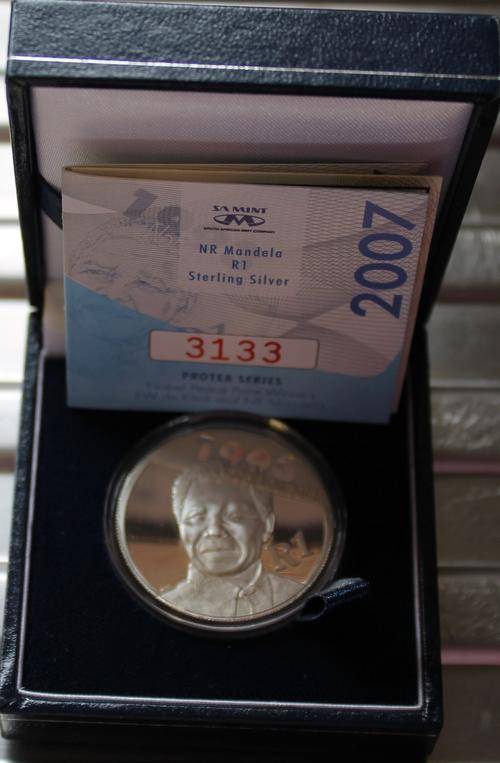 2007 Protea Series - Nelson Mandela Silver R1 with Original SAM Box and COA