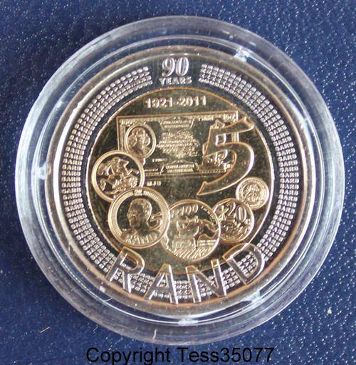 2011 R5 SARB 90th Anniversary **Uncirculated and Encapsulated**