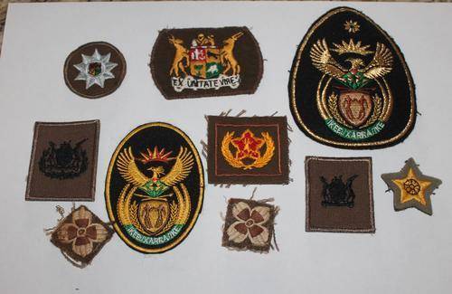 Collection of 10 SA Military Cloth Badges **Bid per Lot**