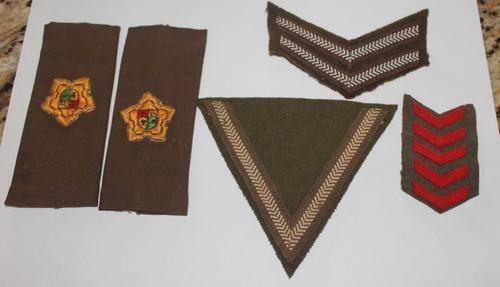 Collection of 5 SADF Rank Insignia **Bid per Lot**