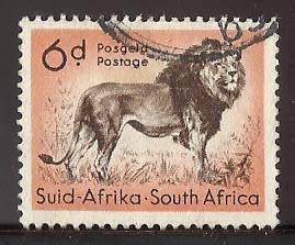 1954 SOUTH AFRICA ANIMAL LION