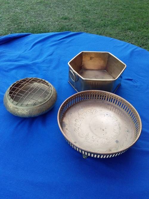 3 Brass Bowls, one inscribed India 239 underneath. Please see photos and description