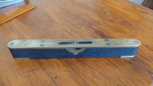 Vintage Preston Bench Level - Ebony & Brass