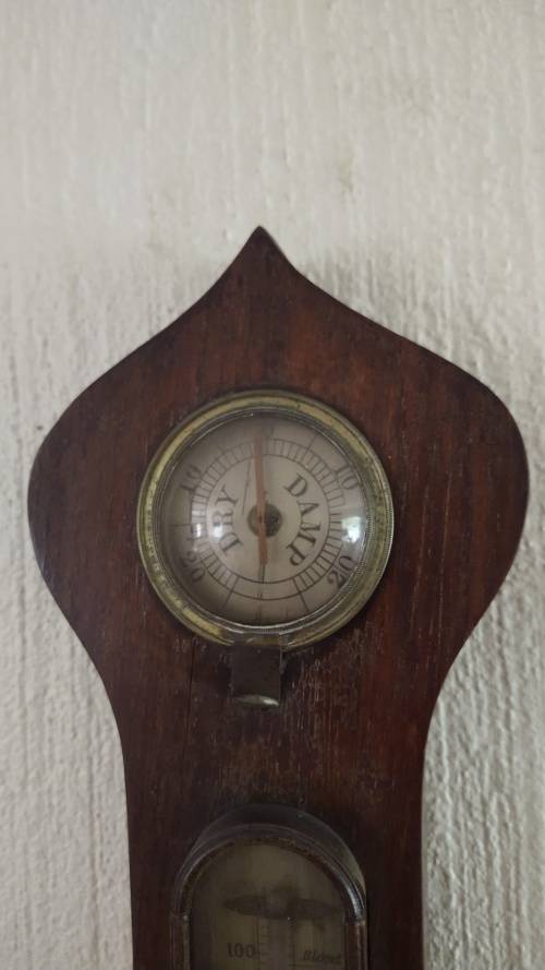 Very Old Antique Barometre / Thermometre