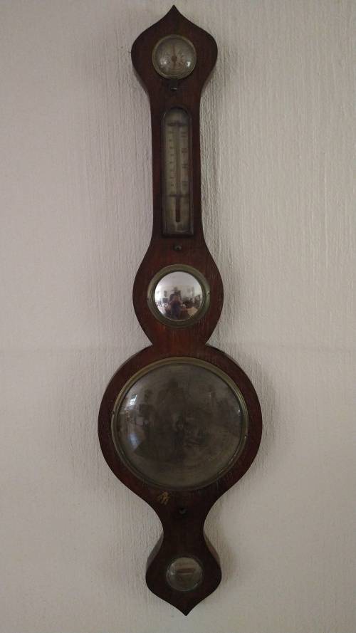 Very Old Antique Barometre / Thermometre