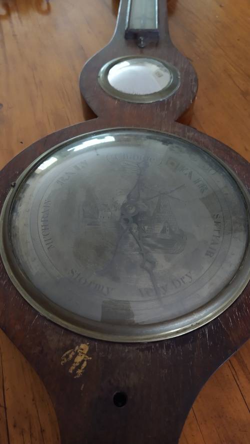 Very Old Antique Barometre / Thermometre