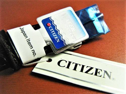 CITIZEN GENTS GOLD DATE WATCH WITH LEATHER STRAP