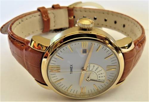 TIMEX LADIES GOLD LEATHER WATCH