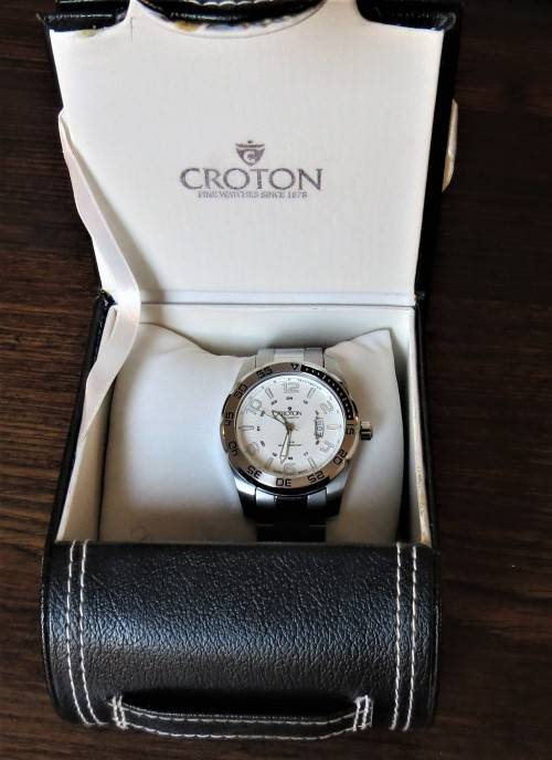 CROTON GENTS TACHY AQUAMATIC DATE WATCH