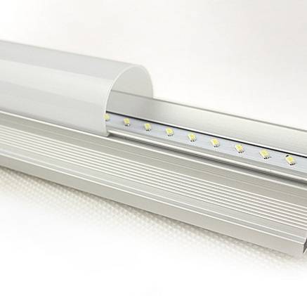220V Clear LED Tube with fitting, T5, 8W,  Cool white.