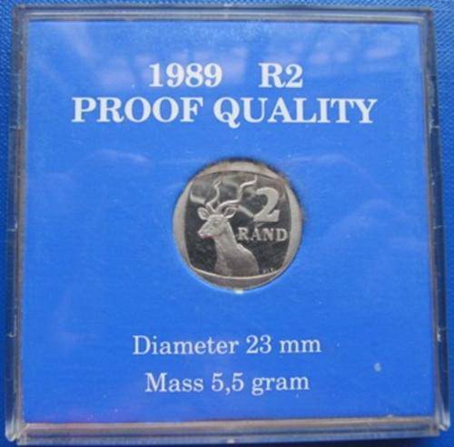 1989 PROOF R2 IN BLUE CASEING !! ORIGINAL !! STARTING @ R1