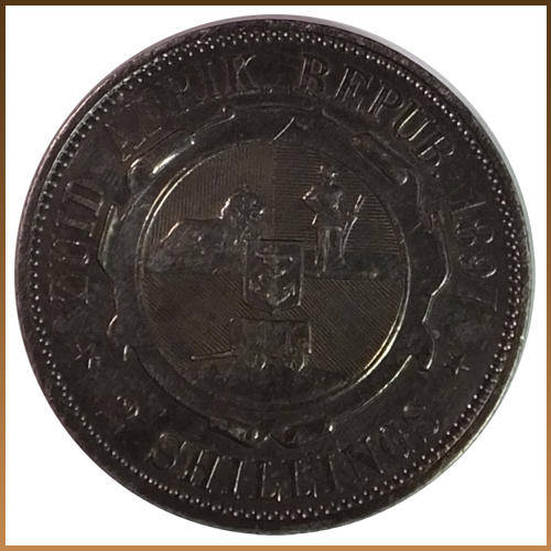 **  AU/UNC DETAILS ** 1897 2 SHILLING !! STARTING @ R1