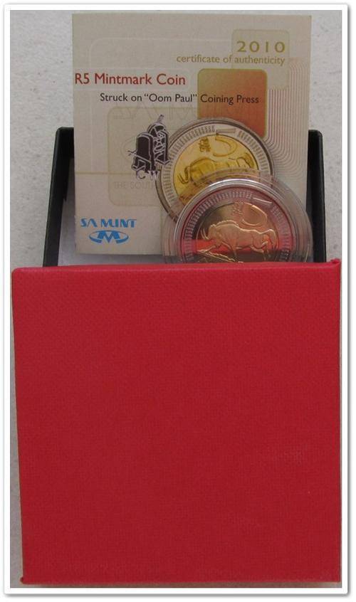 ** GREAT ** 2010 R5 CW MINTMARK COIN! "OOM PAUL" X2 BID PER COIN!!  STARTING @ R1