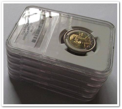 ** 2008 MANDELA R5 ** 90TH BIRTHDAY MS67 !! (X5) BID PER COIN !! STARTING @ R1