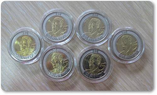 ** 2008 MANDELA R5** 90TH BIRTHDAY IN CAPTULES !!(6X) BID PER COIN !! STARTING @ R1