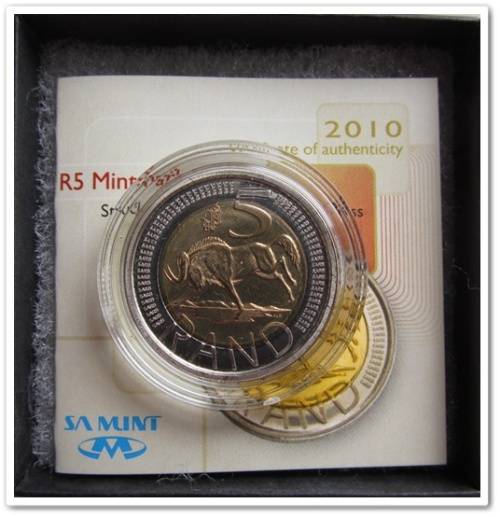 ** 2010 ** R5 CW MINTMARK COIN !! "OOM PAUL" - (X3) BID PER COIN !! STARTING @ R1