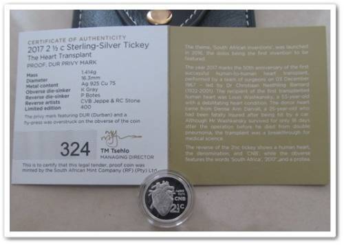 ** 2017 ** FLYPRESS TICKEY (DURBAN COIN SHOW) !!! STARTING @ R1