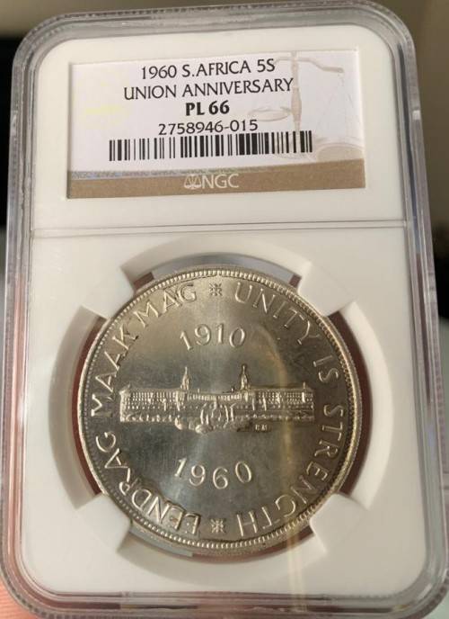 ** THIRD FINEST ** 1960 5 SHILLING PL66 NGC !! STARTING @ R1