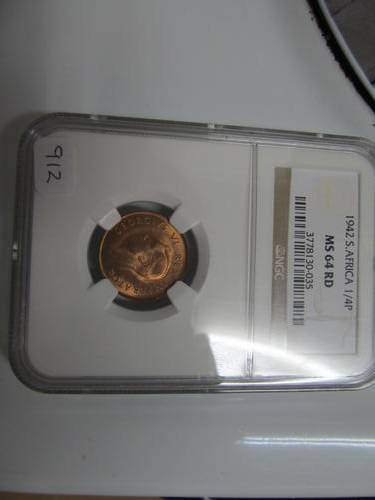 1942 1/4 Penny MS 64 RD
