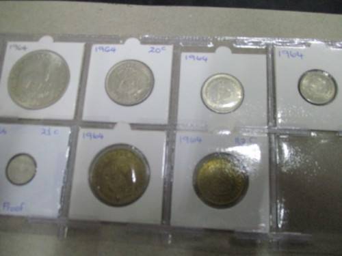 1964 Set 50 c to 1/2 c   - Excellent coins  - Judge the grade by photo !!