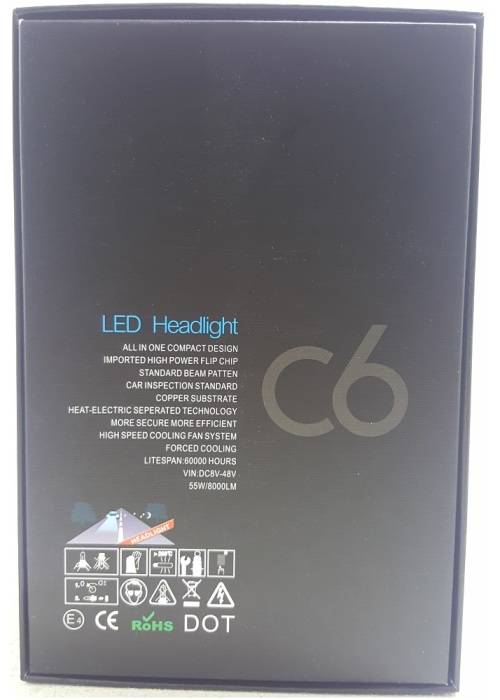 LED Headlight Kit - C6 H1 55W 2cord LED Head Light Kit - H1 2cord 12V~24V LED Headlights