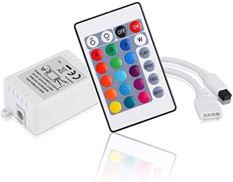 LED Light Strip Controller - 12V RGBW LED Remote Control Unit