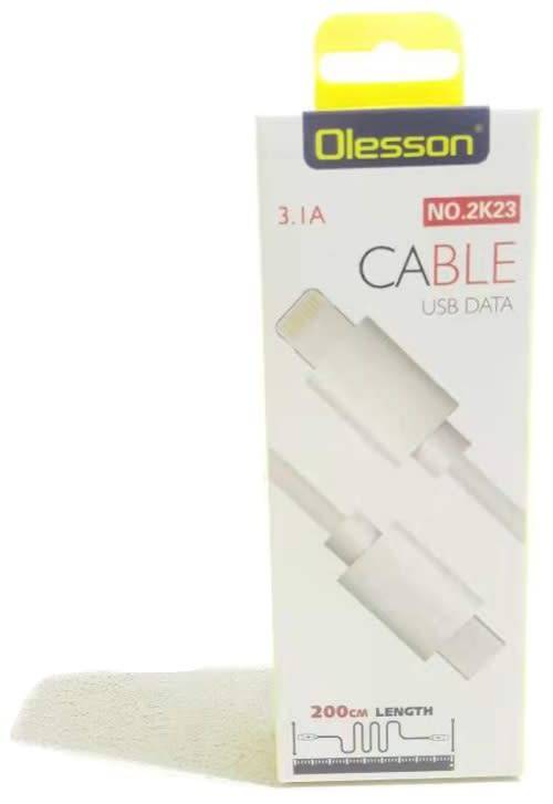 iPhone Charging Cable - Apple Data and Charging Cable - 2m Lightning to Type C 3.1A Charging Cable