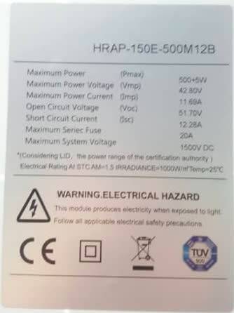 500W Solar Panel - Mono Cell 500W Solar Panel - Inkwe500W Mono Cell Solar Panel