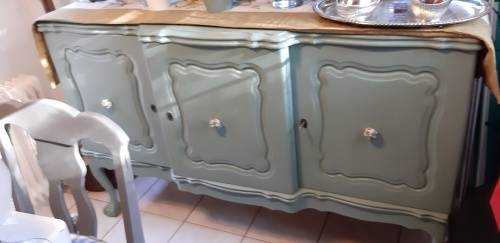 Ball and claw diningroom table, chairs and sideboard