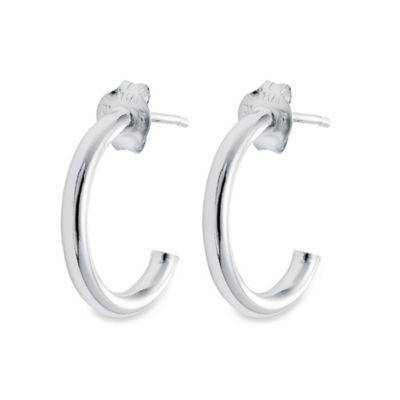 *Genuine Sterling Silver*21mm Half Hoop Earrings