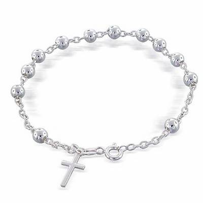 Genuine 19cm 925 Sterling Silver Rosari Bracelet