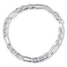 Italian Imported Genuine 925 Sterling Silver 20cm Figaro Gucci Style Bracelet