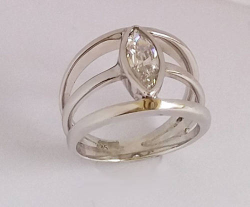 **CD DESIGNER JEWELRY** 4.00ct Marquise cut simulated diamond- Size O