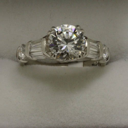 925 Sterling Silver (CENT) 2.75ct CZ Engagement Ring**Size 8-10***