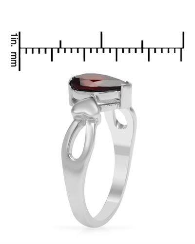1.28ctw Garnet Ring in Silver- Size 7