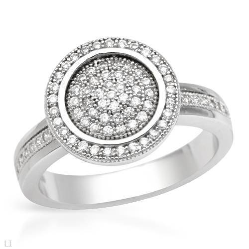 5.8 grams CZ Engagement Ring in 925 Sterling Silver- Size 7.5