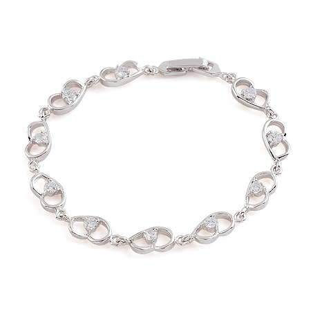 CZ Heart Bracelet