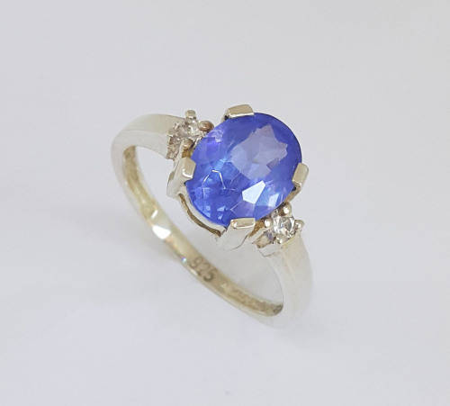 2.00ct Tanzanite CZ Engagement Ring Size 6