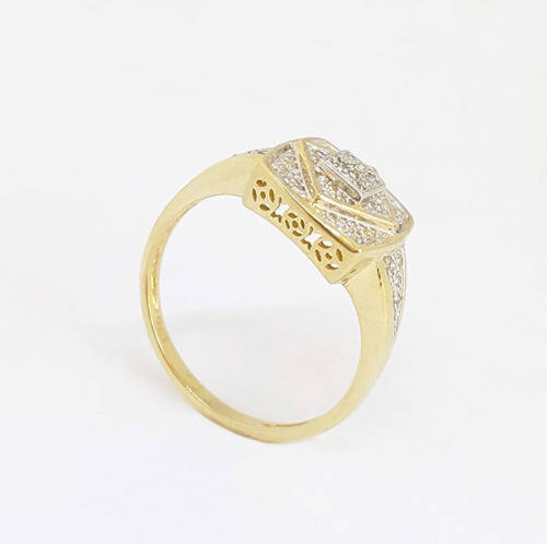 Natural Diamond Cluster Ring in 9ct Yellow Gold