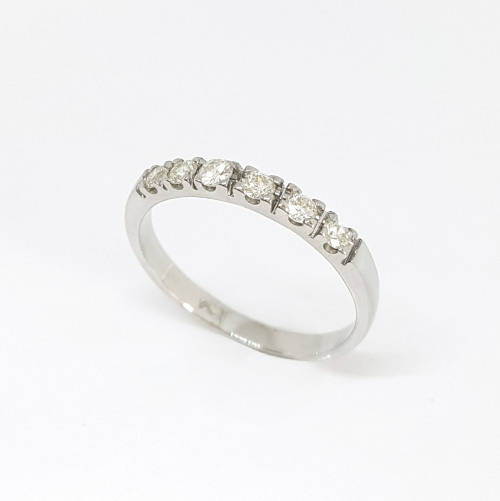 *Exclusive Jewelry* 0.21ctw Diamond Wedding Band in 9ct White Gold- Size M