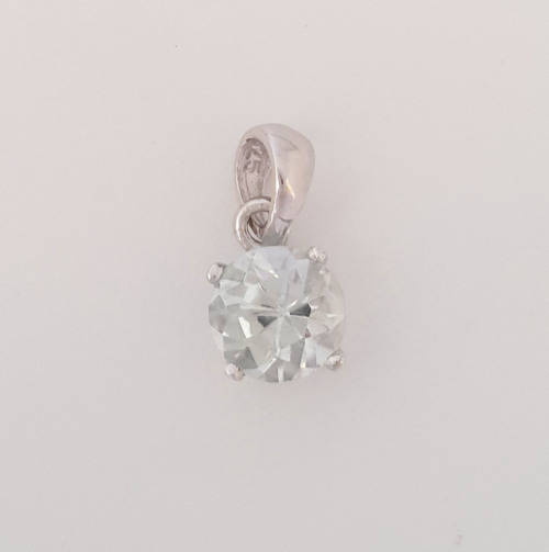 1.01 ct Natural Topaz Pendant in 925 Sterling Silver