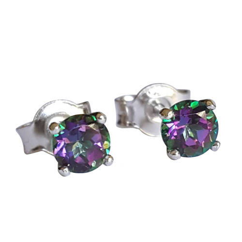 Mystic Topaz studs in  Silver