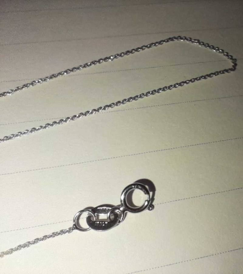 9ct White Gold 50cm Belcher Chain