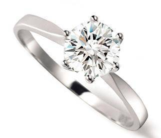 925 Sterling Silver- 0.65ct Clear CZ Engagement Ring- Size 8.5
