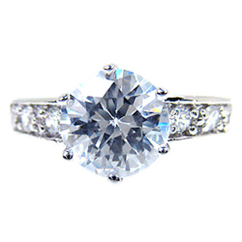 Classic Costume Collection**2.14ct Solitiare CubicZirconia Engagement ring
