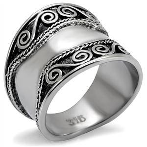 **BRAND NEW ARRIVAL** Stainless Steel Antique Inspired Decorated Ring*Size 7-10**