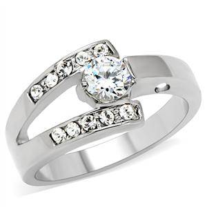 **BRAND NEW ARRIVAL**0.65ctw CZ Stainless Steel Engagement Ring**Size 5-10**